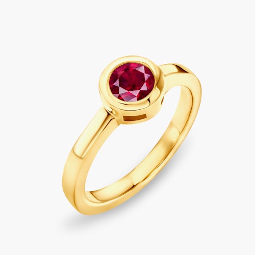 Pierścionek zaręczynowy SAVICKI: złoty, rubin